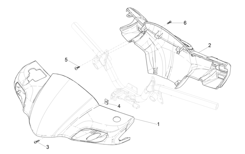 Couvre-volants pour Piaggio Typhoon 50 2 temps Euro 4 2018-2020