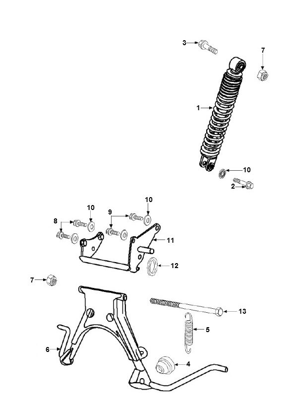 Amortisseur Standard Peugeot Speedfight 2 LC E2 2 temps