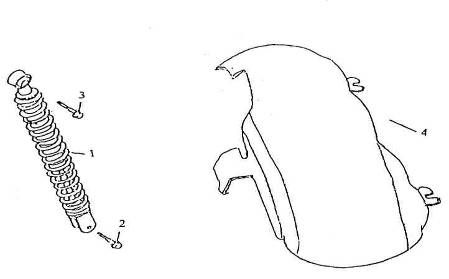 Amortisseur de chocs arrière Iva Roma 125cc