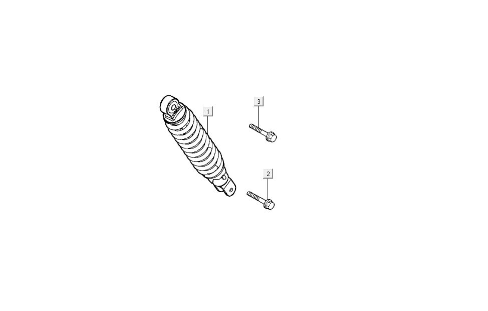 Amortisseur arrière Kymco B&W LC 2 temps argent