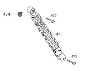 Amortisseur AGM Retro Extra blanc mat