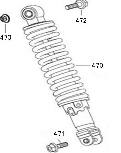 Amortisseur China R8 bleu foncé