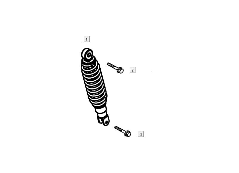 Amortisseur Kymco Carry injection 4 temps euro4 noir brillant