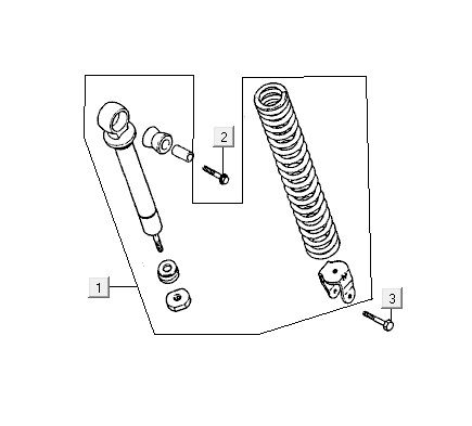 Amortisseur Kymco ZX 2t ac argent-orange