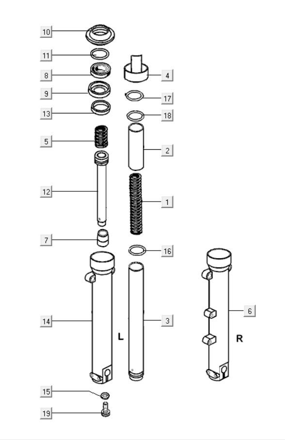 Amortisseur avant Kymco Xciting 400i Matt Black