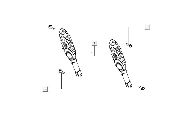 Amortisseurs Kymco People S 50i E4 Bleu