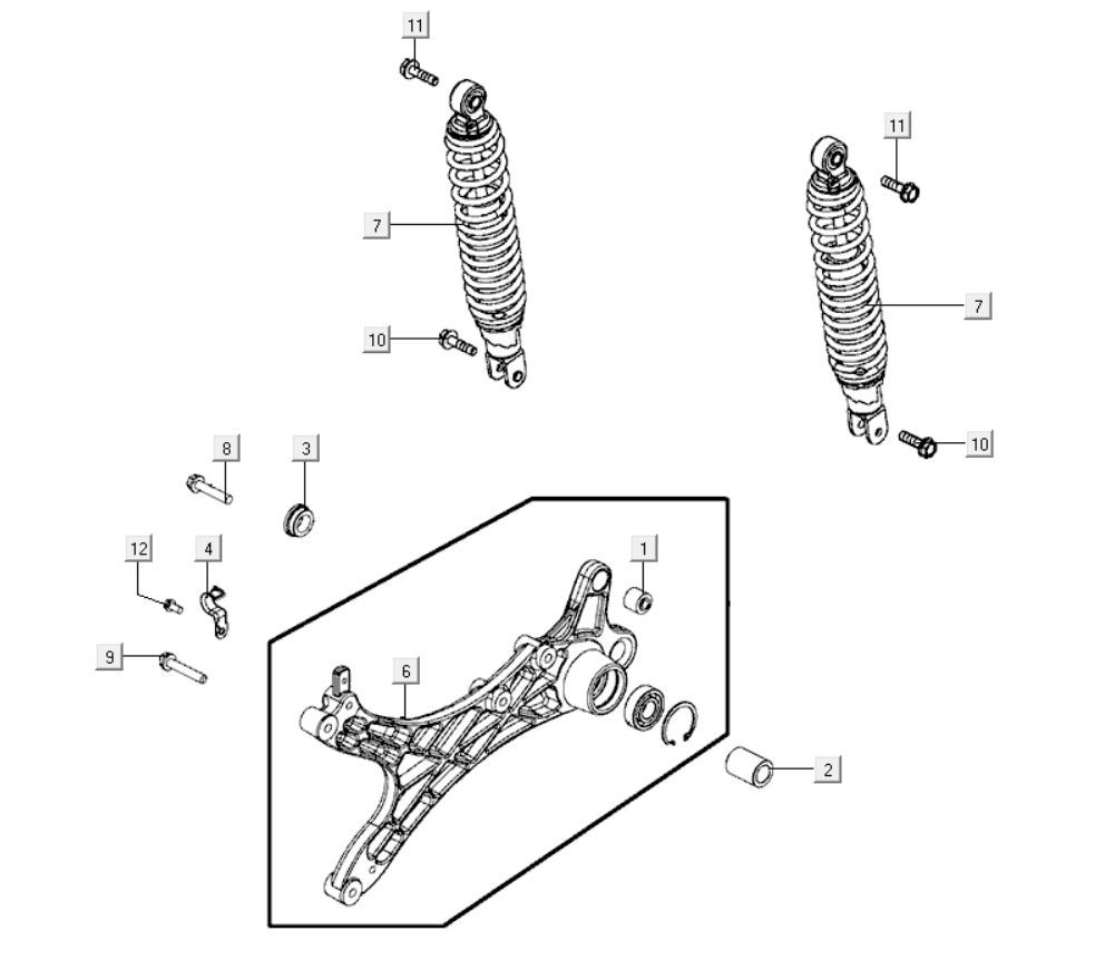 Amortisseurs arrière Kymco Agility City 16 200i