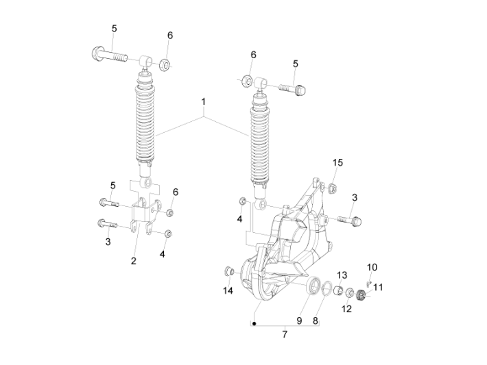 Amortisseurs Piaggio Beverly 500 E3 2007-2012