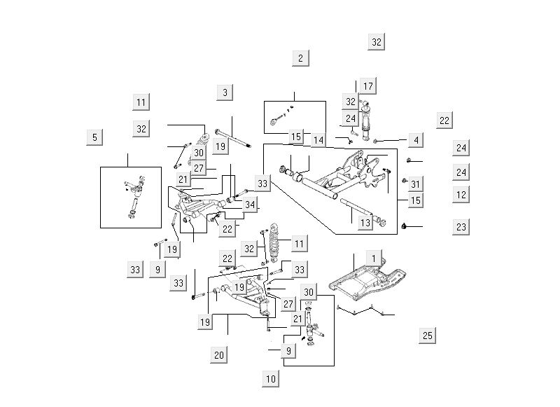 Bras oscillant Kymco MXU 50