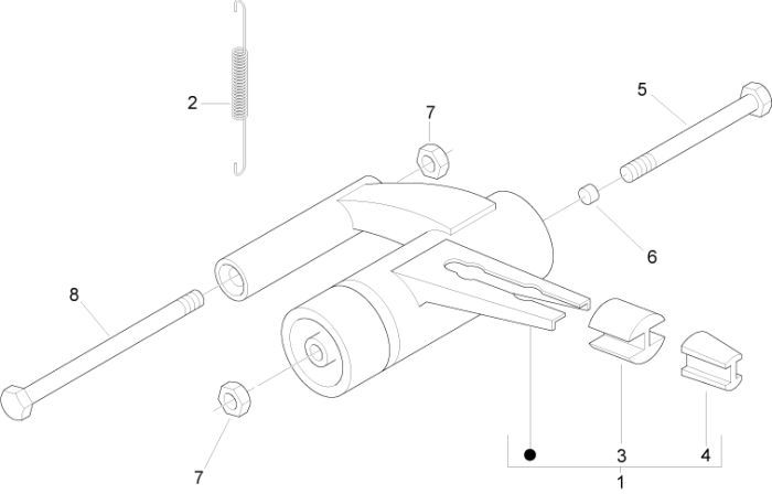 Faux cadre Piaggio Liberty 4 temps