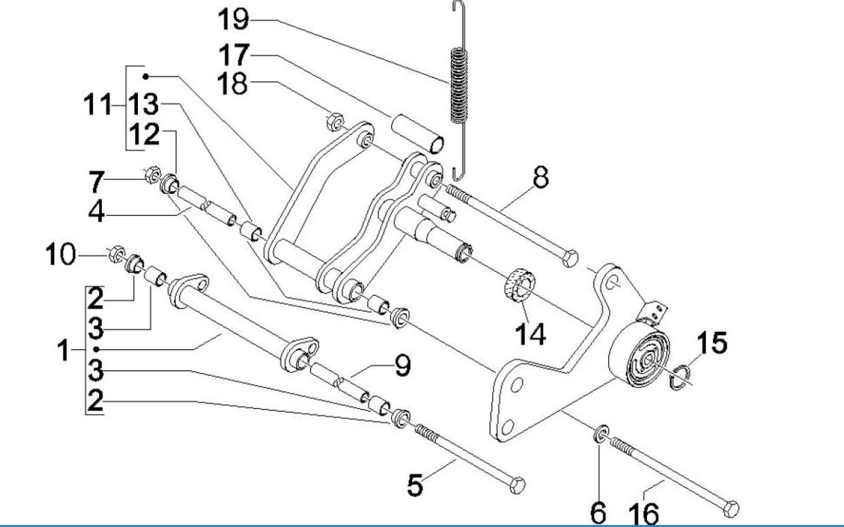 Bras oscillant pour Vespa GTV 250 4T 4V IE