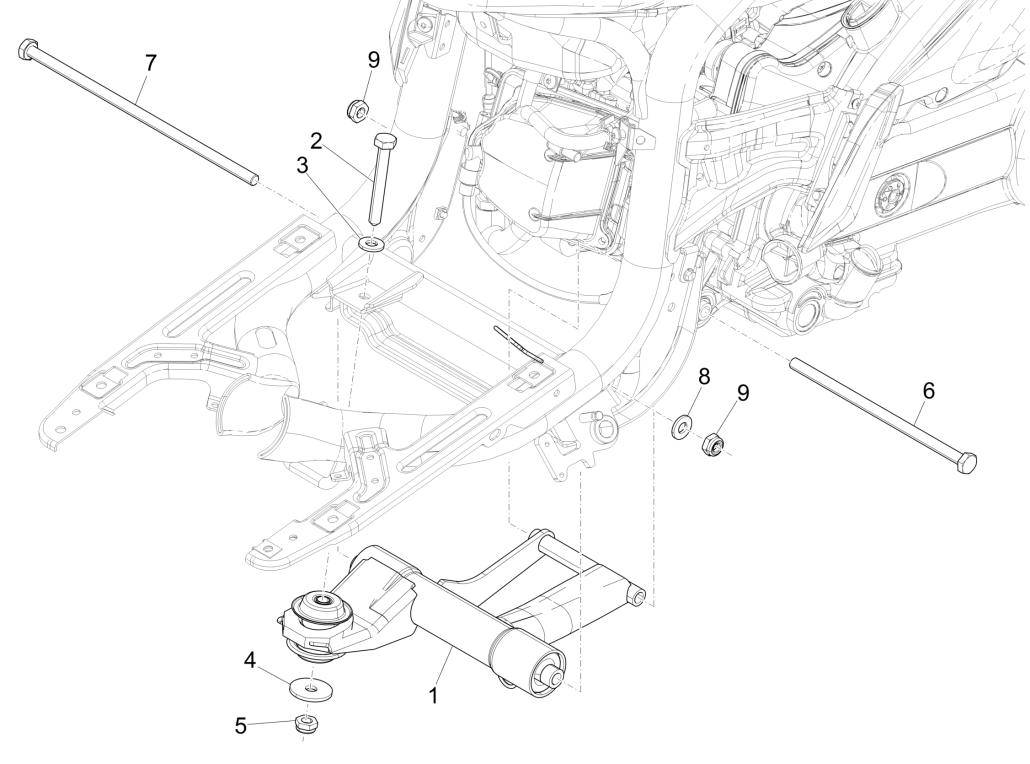 Bras oscillant 4 temps Piaggio Liberty 50 (IGET Euro 5)