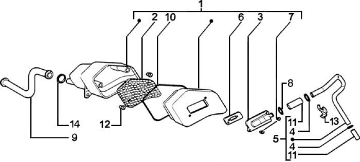 Filtre SLS Piaggio Liberty 2 temps jusqu'en 2005