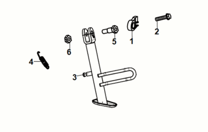 Béquille latérale Sym Symphony ST 50 E5