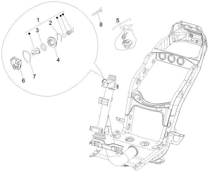 Serrure à 2 soupapes Piaggio New Fly 4 temps