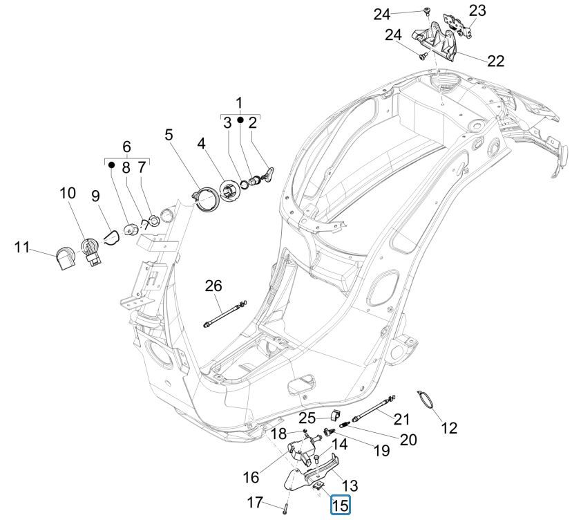 Serrures Vespa Primavera 125 4T 3V IE ABS
