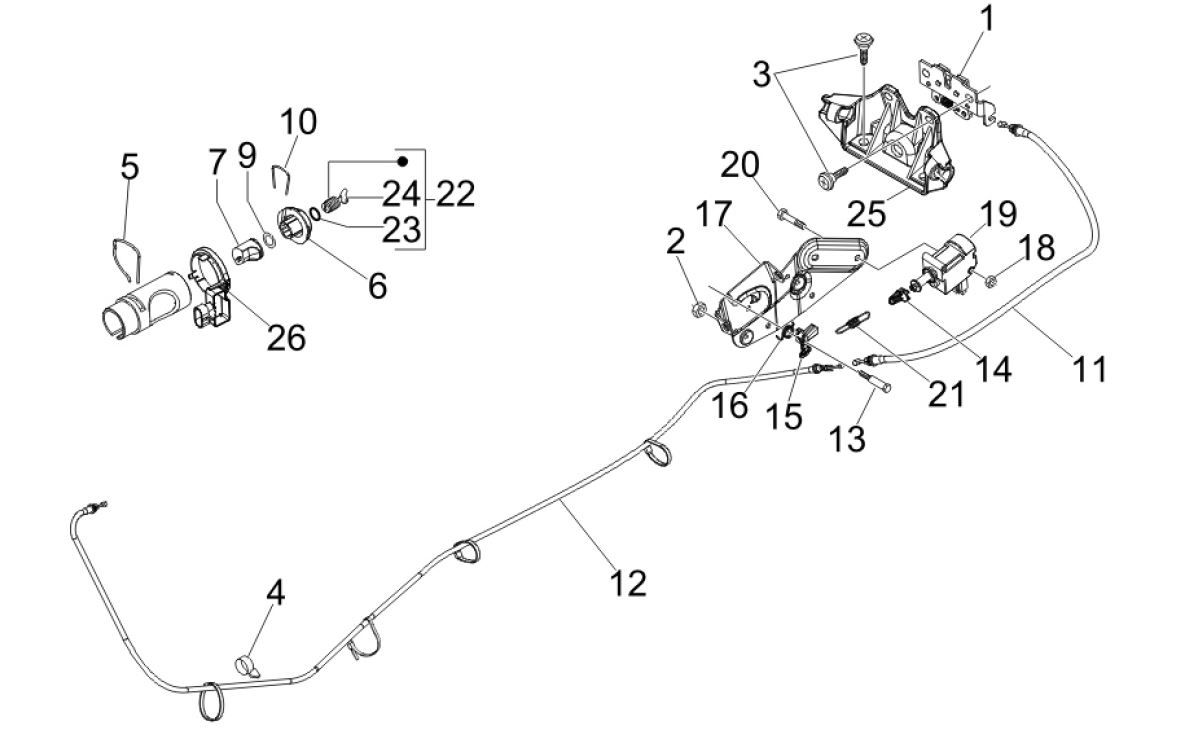 Serrures Vespa GTV 250 4T 4V IE