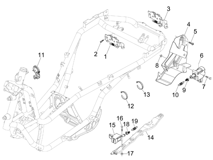 Serrures Piaggio MP3 300LT Sport 2009-2014