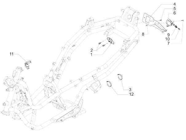 Serrures antivol Piaggio MP3 500 LT Sport 2014-2016
