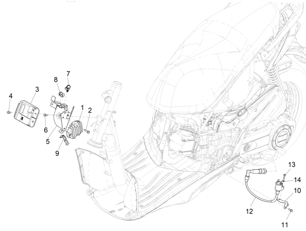 Régulateur de tension 4 temps Piaggio Liberty 50 (IGET euro 5)