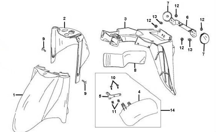 Garde-boue Berini Speedy 4 temps