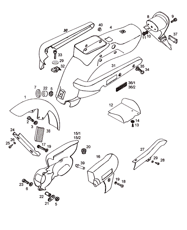 Spatborden - zijkappen Tomos REVIVAL (25-45KMH) (K1-K5)