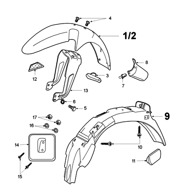 Garde-boue Peugeot Fox rouge-Spatborden-Peugeot-Fox-rood