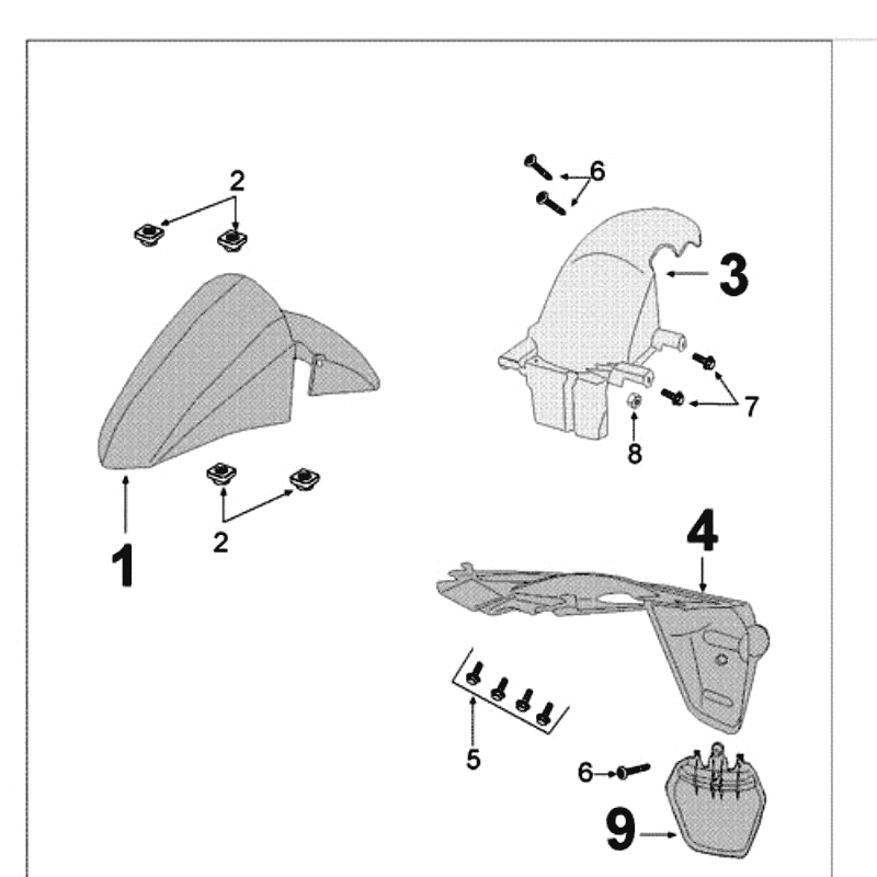 Garde-boue Peugeot Kisbee bleu