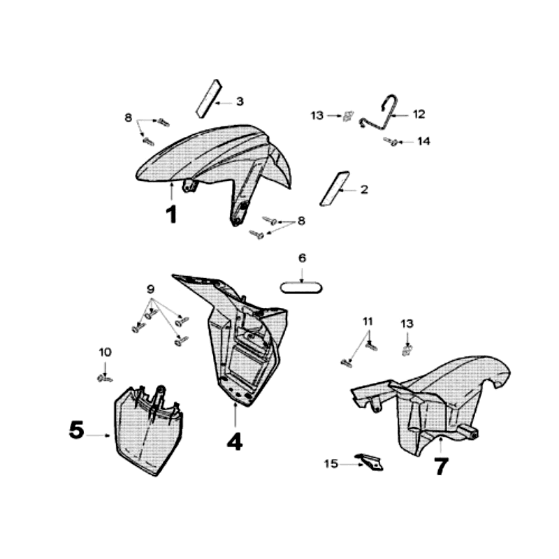 Garde-boue Peugeot Speedfight 3 AC Bleu