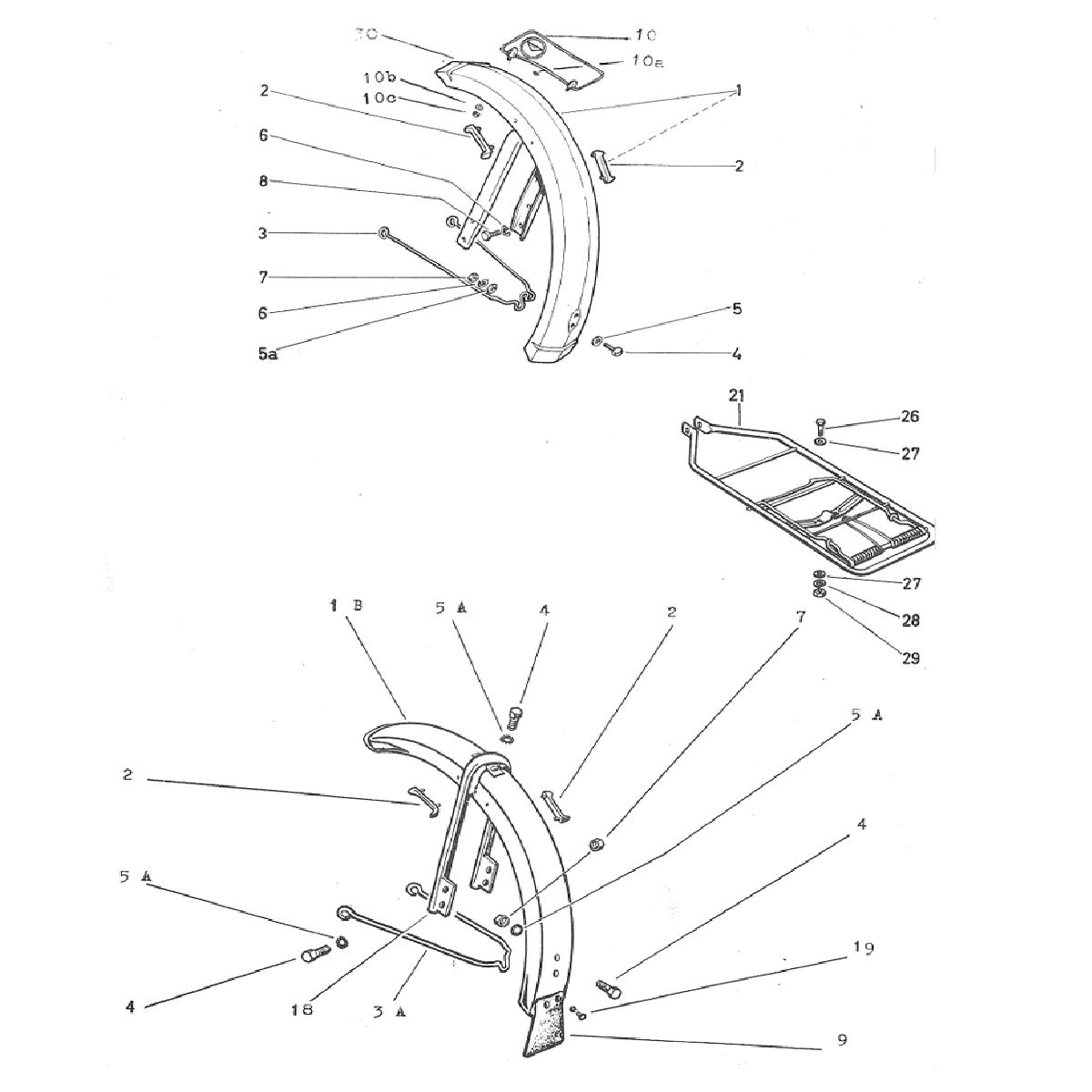 Spatborden - bagagedrager Puch Maxi