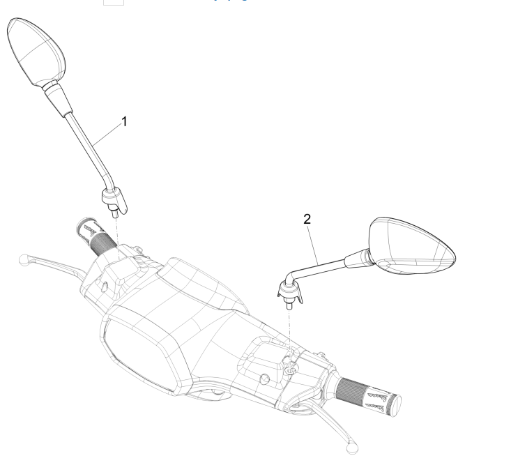 Rétroviseurs Vespa Sprint 150 3V IE ABS Euro 3 2015
