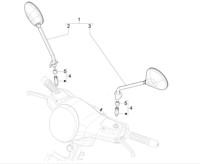 Rétroviseurs GTS 125 IU
