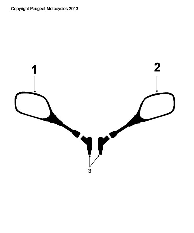 Rétroviseurs Peugeot Citystar 50 marron