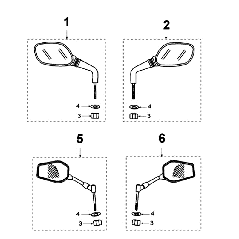 Rétroviseurs Peugeot Jet Force LC Injection Bleu