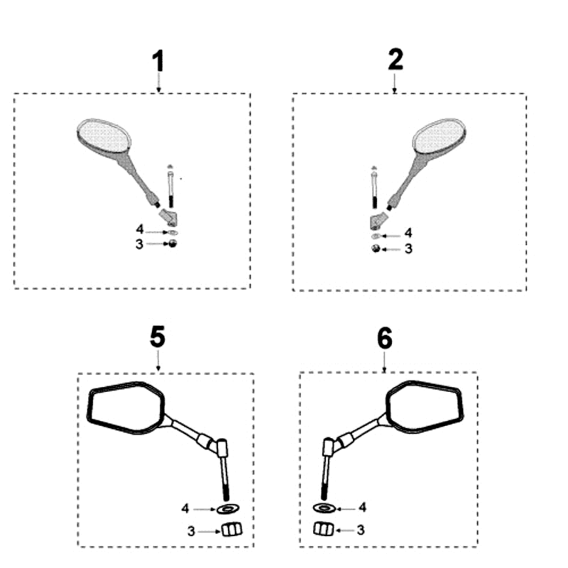 Rétroviseurs Peugeot Jet Force LC blancs