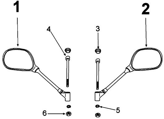 Rétroviseurs Peugeot Kisbee euro4