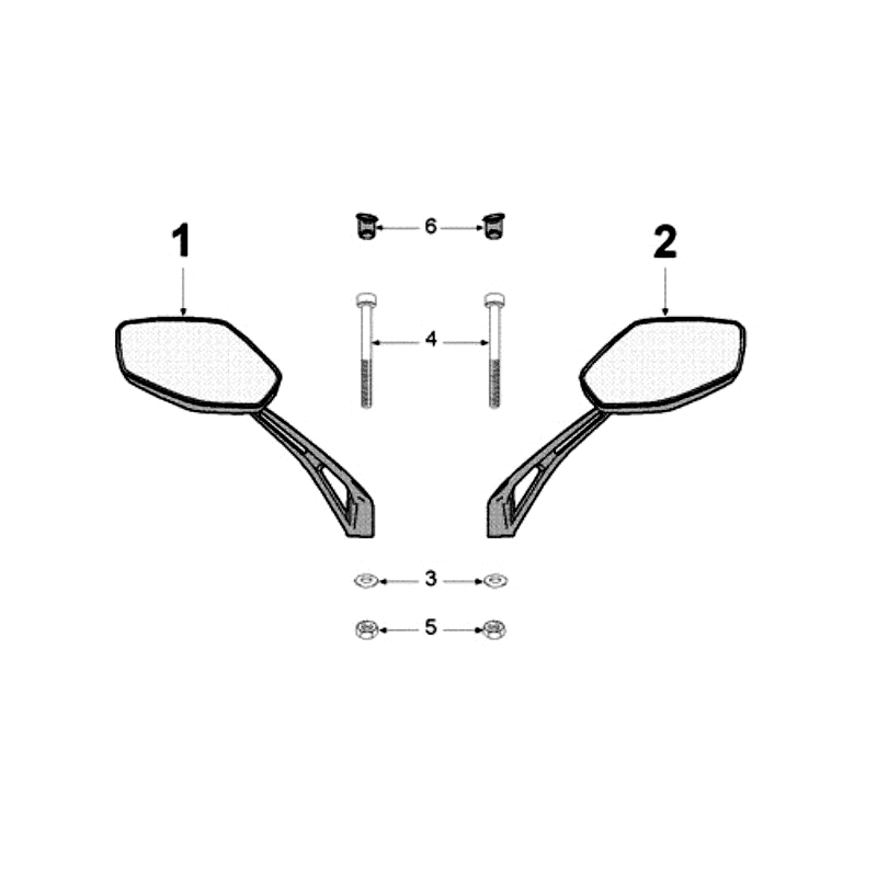 Rétroviseurs Peugeot Speedfight 3 4 temps gris