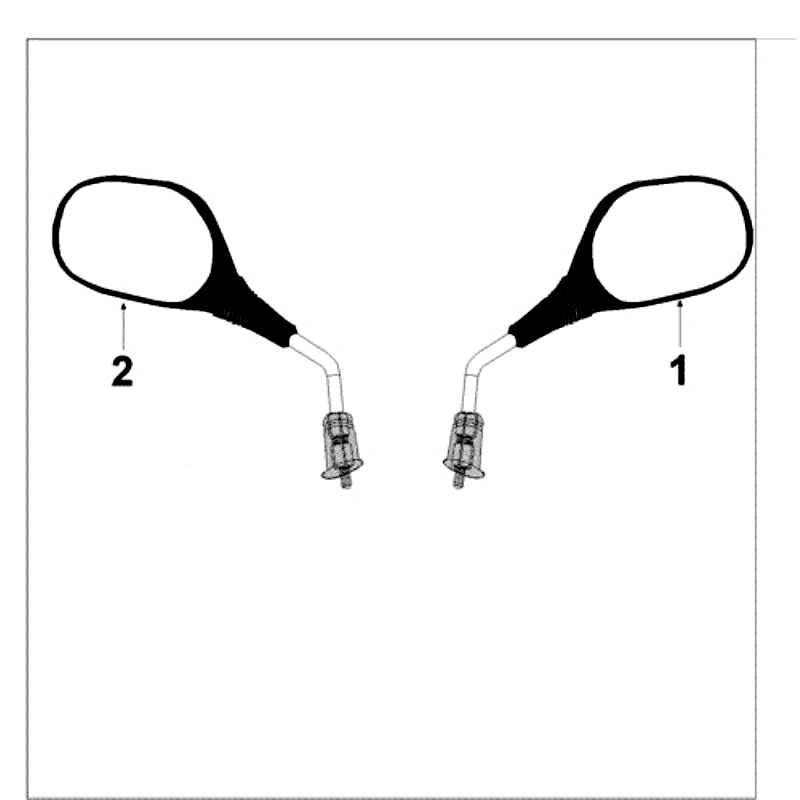 Rétroviseurs Peugeot Tweet vieux noir mat