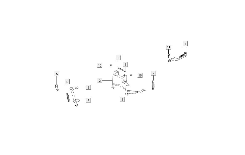 kickstart standard Kymco Super8 4 temps à partir de 2009 Bleu