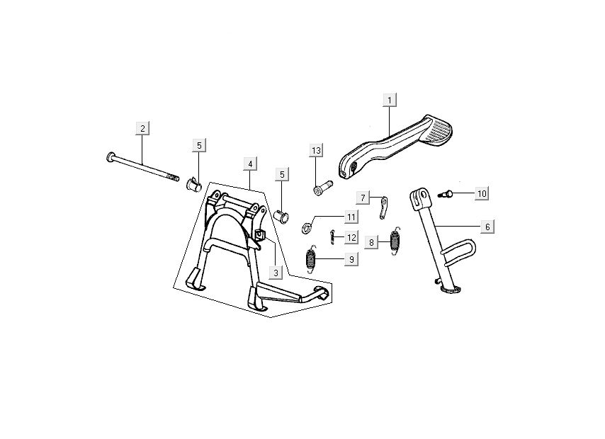 Kickstarter Kymco People Standard + 2 temps bleu
