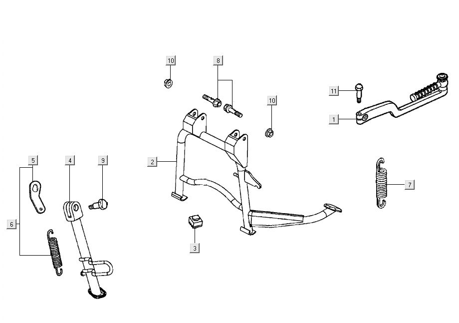 Standard+kickstarter Kymco Super 8 Street 4 temps bleu