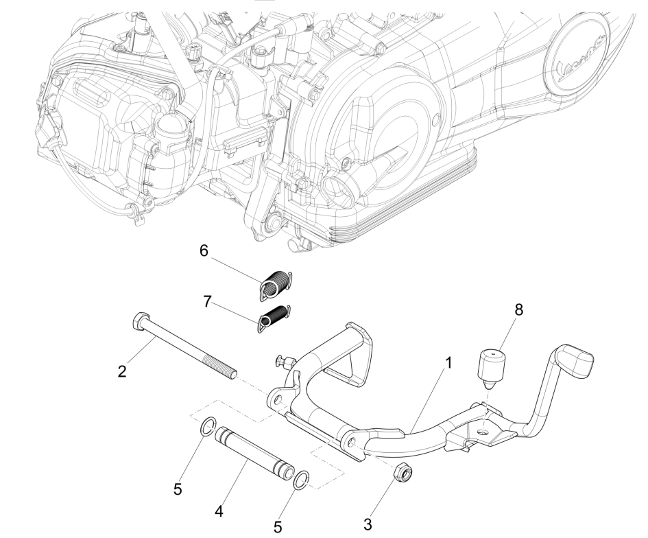 Vespa Sprint 4 temps et 3 soupapes de milieu de gamme (injection Euro5 IGET)