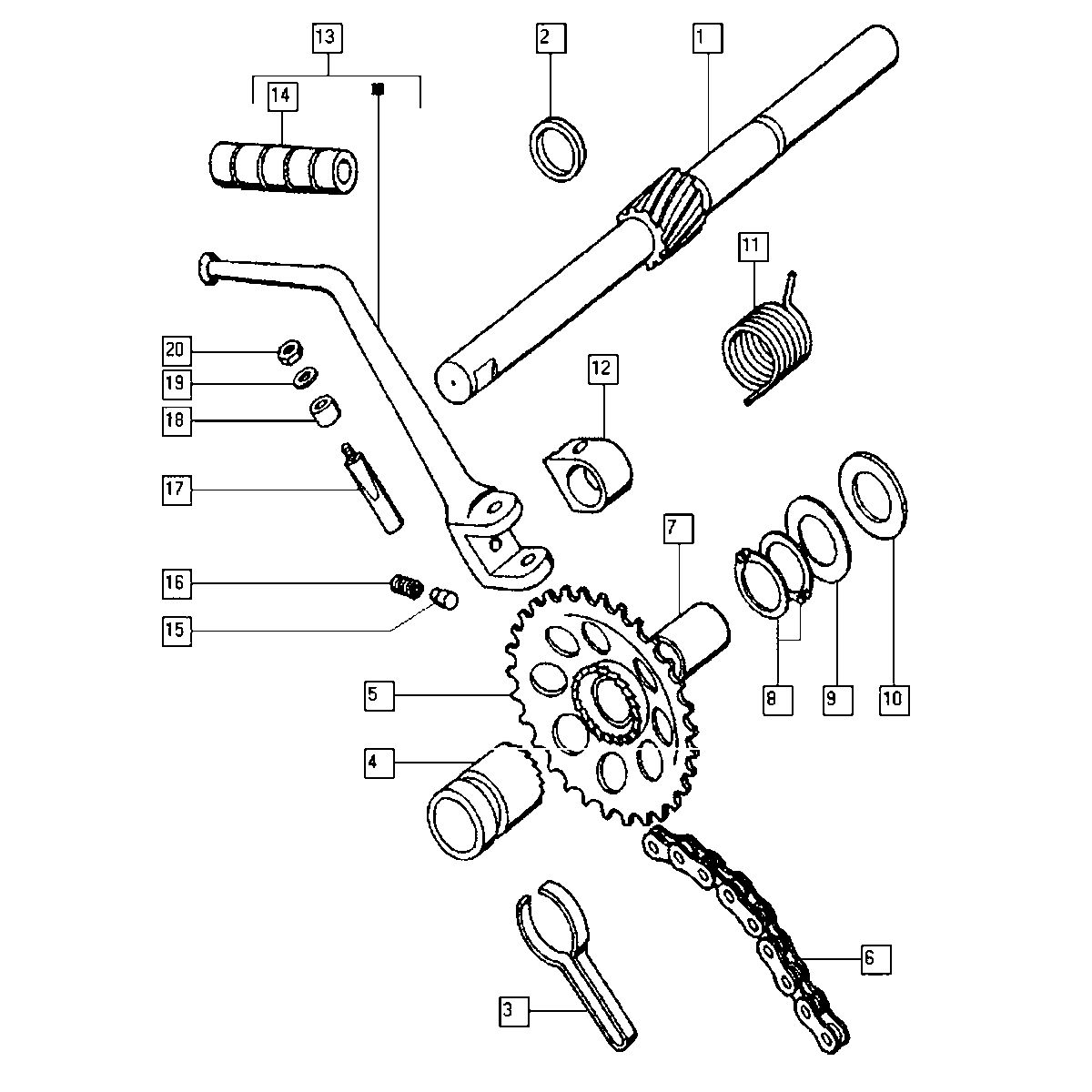 Start mechanisme Tomos FLEXER EX (L0-L2)