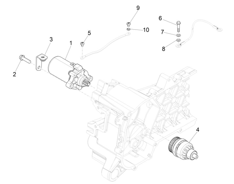 Bendix - Démarreur Vespa Sprint 4 temps et 3 soupapes (injection euro5 IGET)