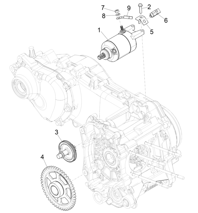 Démarrage - Démarrage électrique Piaggio Beverly 300 4T 4V HPE ABS E5 2021-2022 (EMEA)