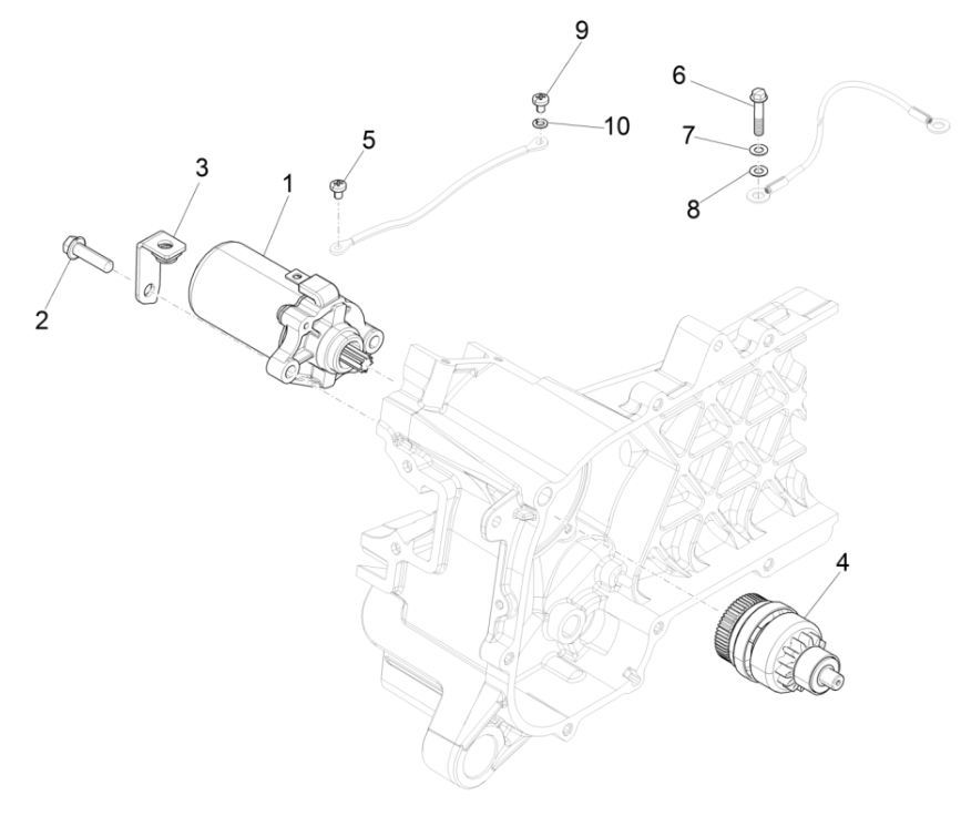 Démarrage - Démarrage électrique Vespa 4 temps 3 soupapes (injection euro4 IGET)