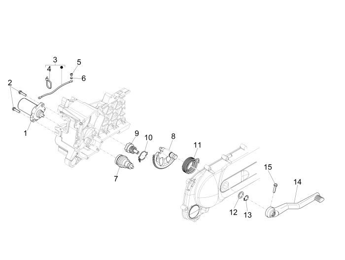 Pièces de démarreur Vespa LXV 2 temps