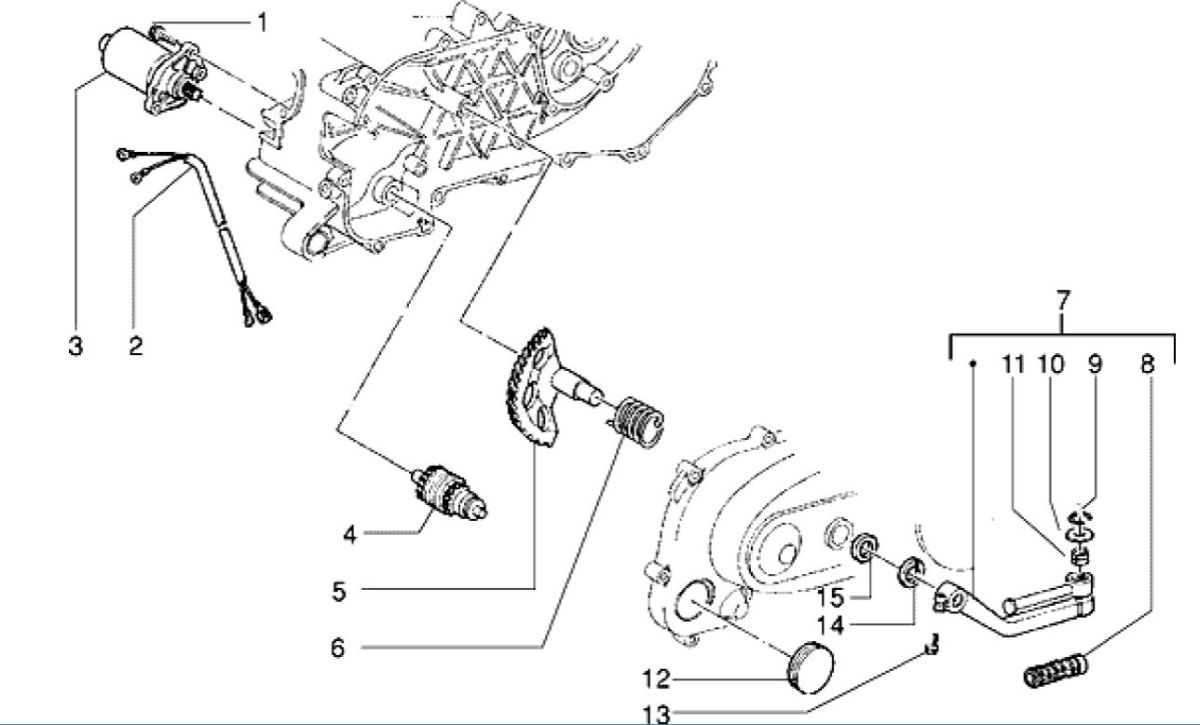 Foie de démarreur de démarrage Piaggio Zip RST
