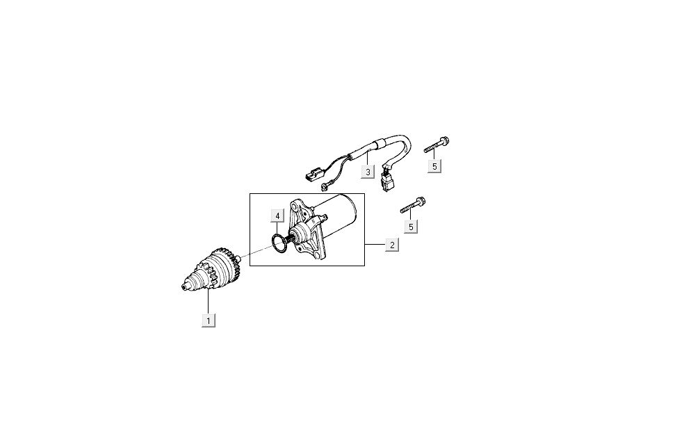 démarreur Bendix Kymco Dink LC 2 temps argent