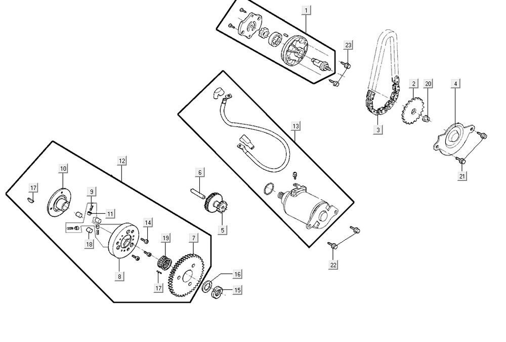 pompe à huile de démarrage AGILITY 16+ 4T 200i Matte Metallic Light Blue
